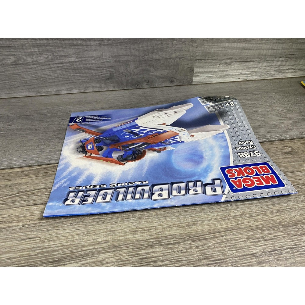 Mega Bloks Probuilder 9788 Cyclone Racer Instruction‎ Manual Booklet Racing Blue - Picture 8 of 9